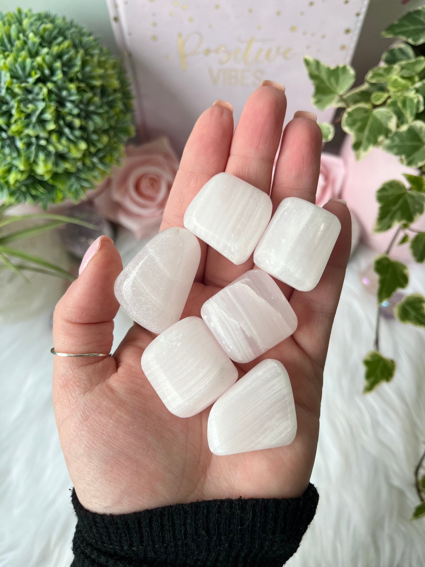 Pink Mangano Calcite Tumbles
