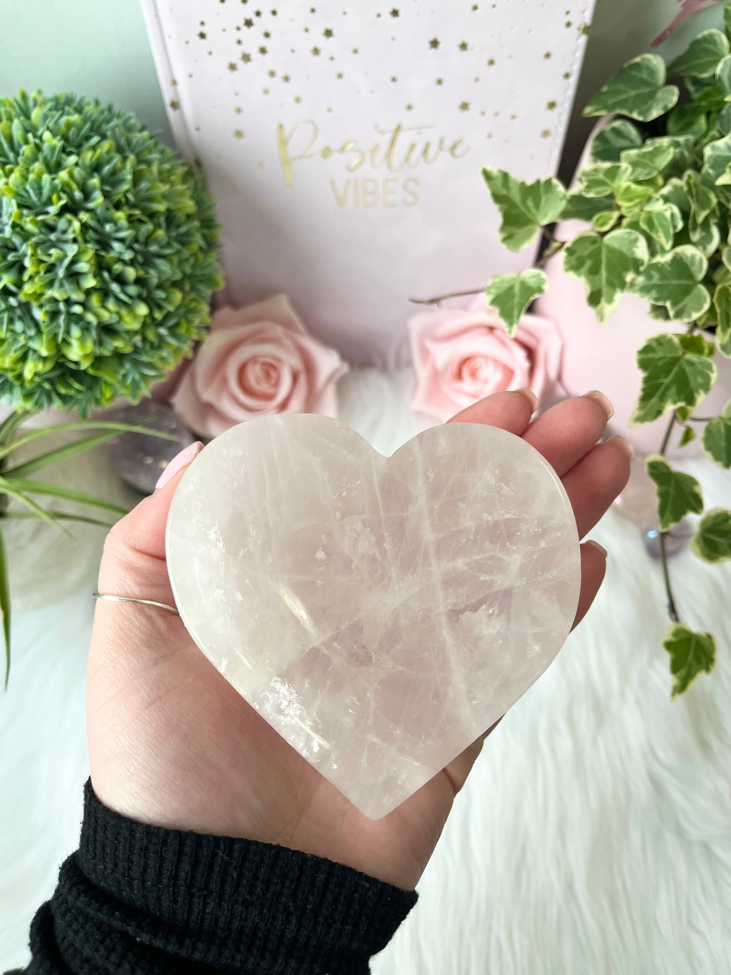 Rose Quartz Heart Bowl