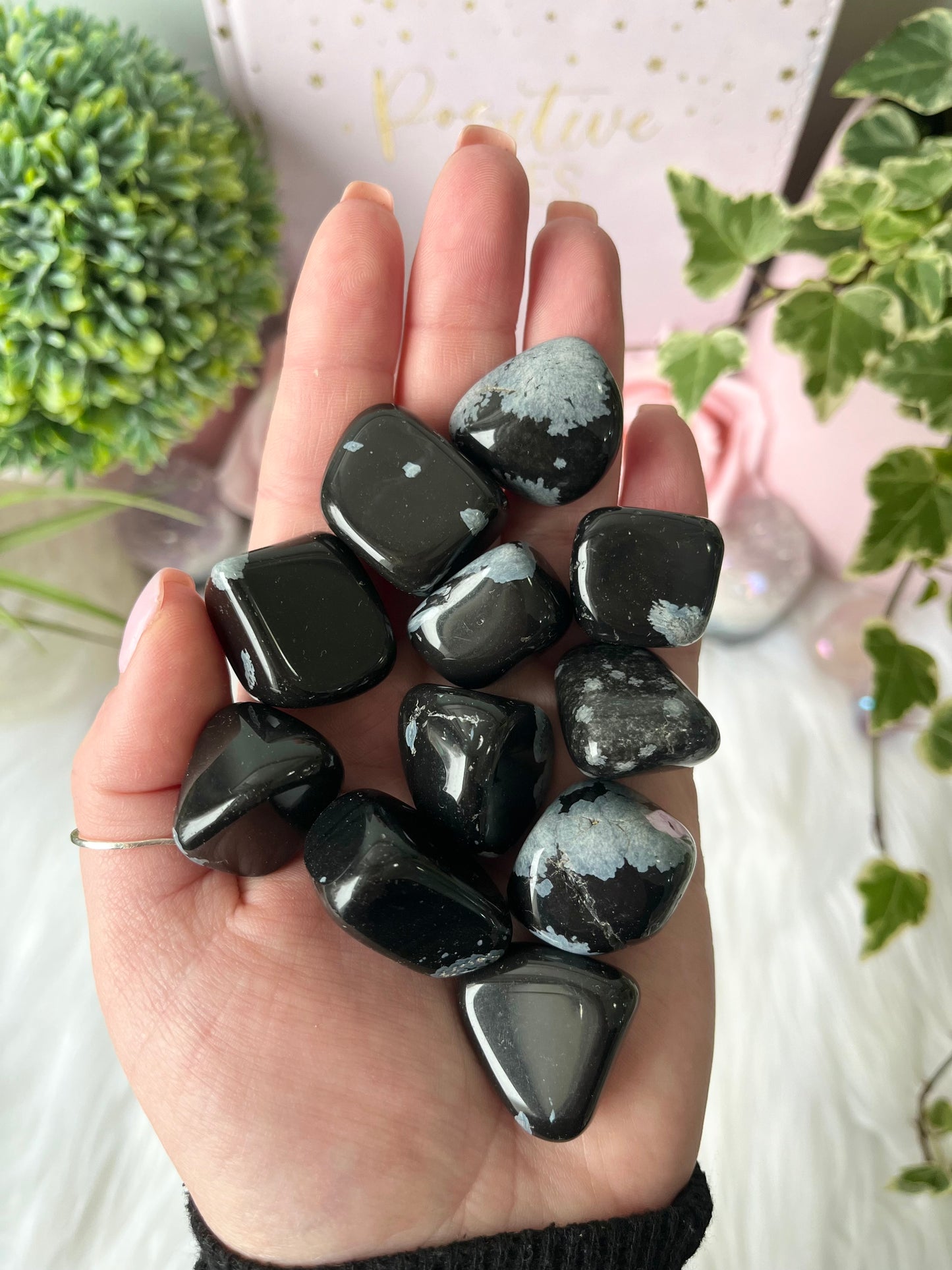 Snowflake Obsidian Tumbles