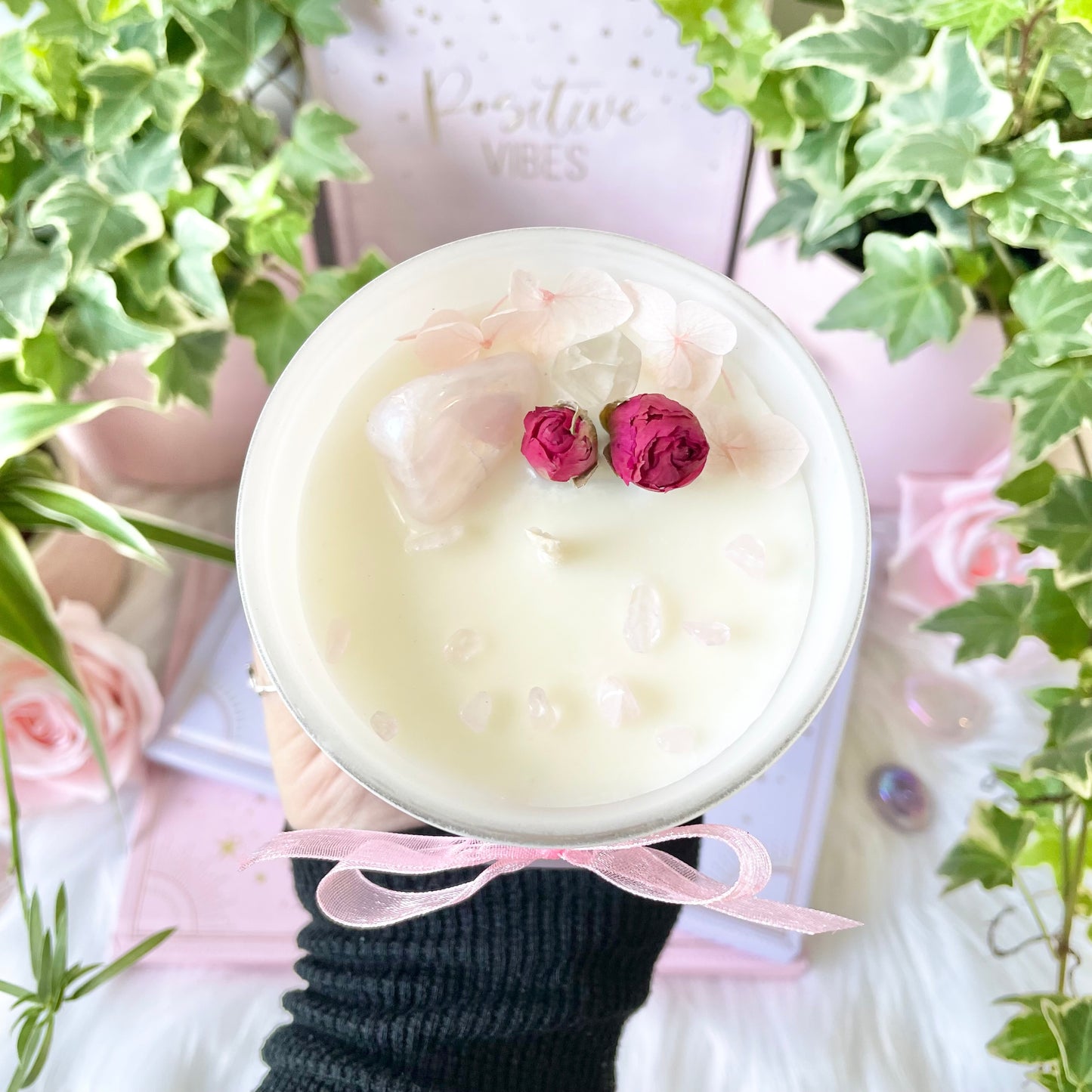 Divine Love Deluxe Crystal Candle