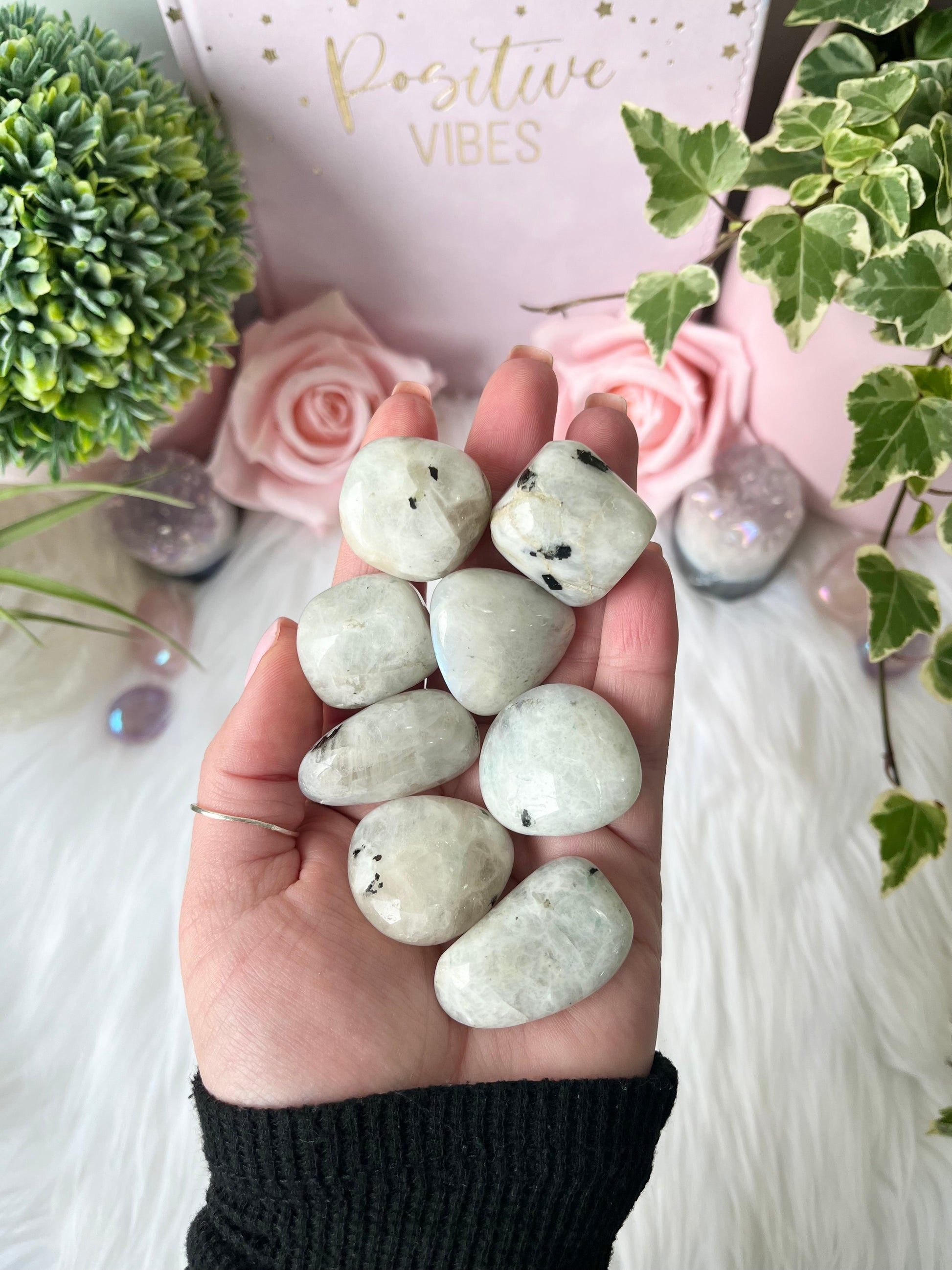 Rainbow Moonstone Tumbles