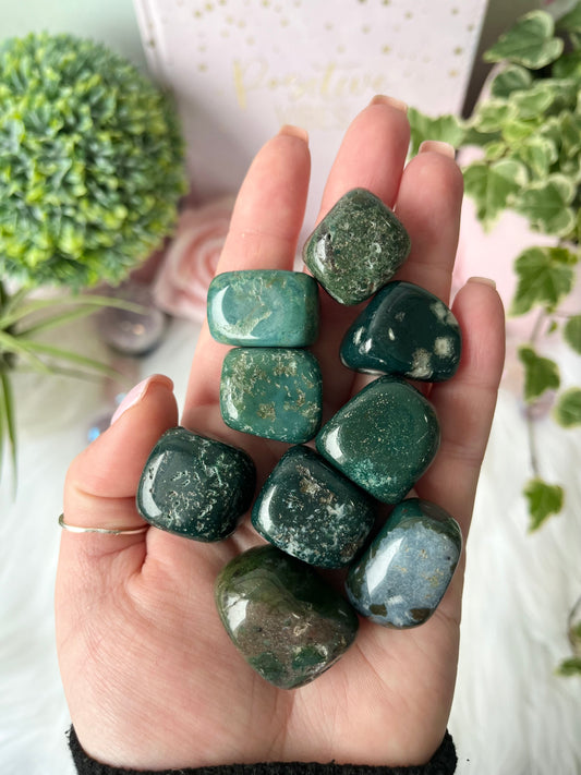 Moss Agate Tumbles