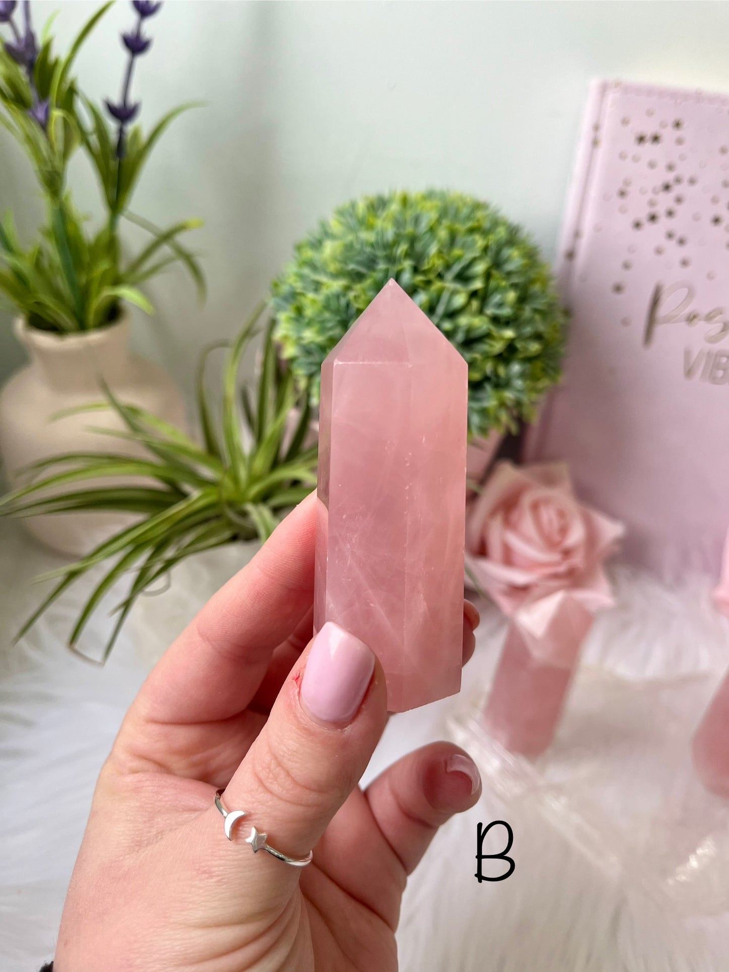 Madagascan Rose Quartz Small Towers