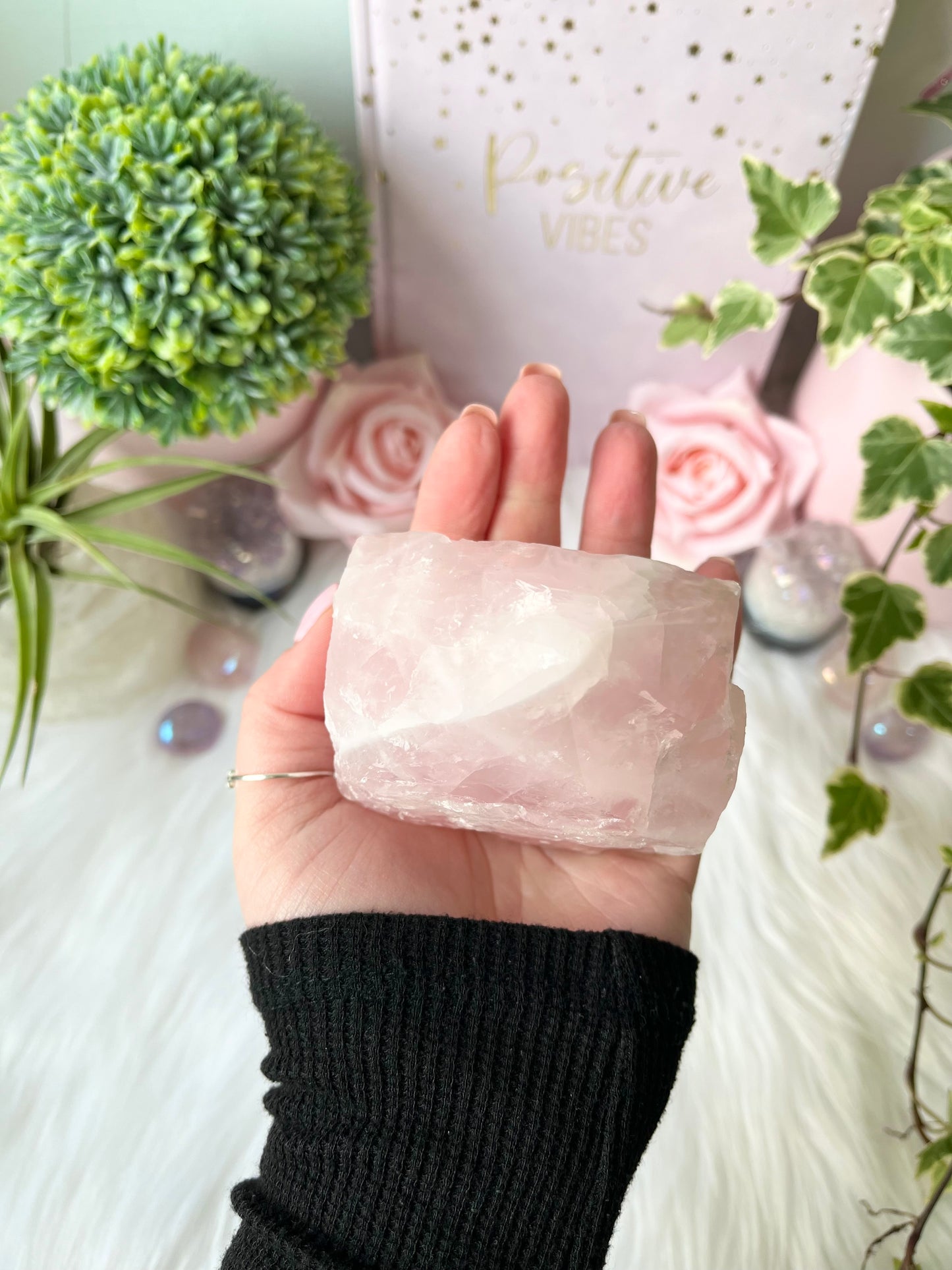 Rose Quartz Cut Base Point