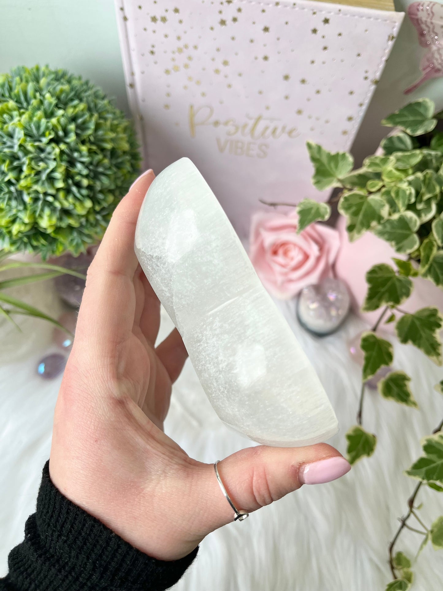 Selenite Heart Bowl