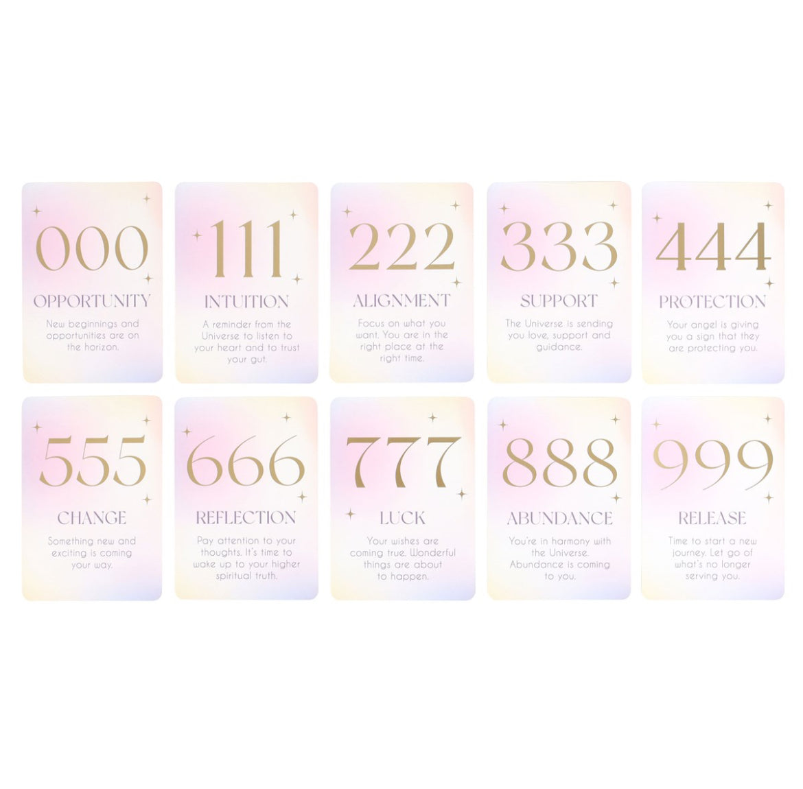 Angel Number Affirmation Cards
