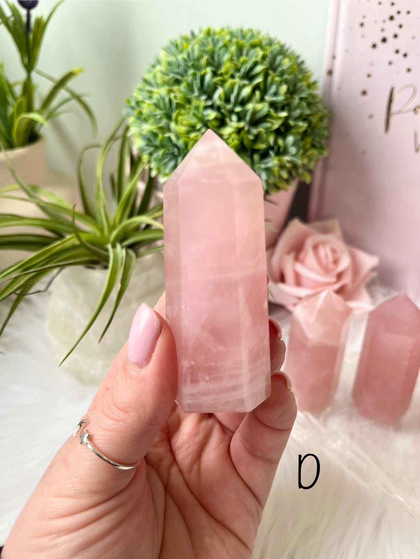 Madagascan Rose Quartz Small Towers
