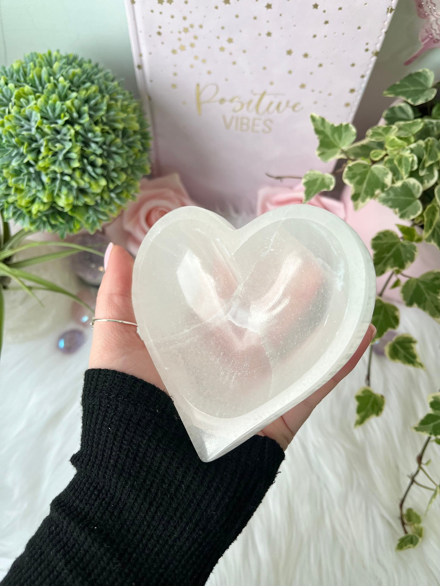Selenite Heart Bowl
