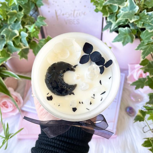 Moon Goddess Crystal Candle