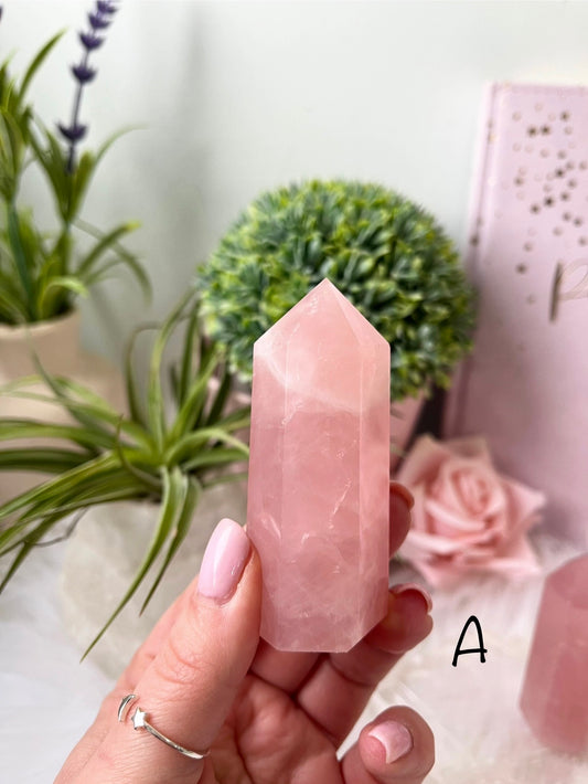 Madagascan Rose Quartz Small Towers