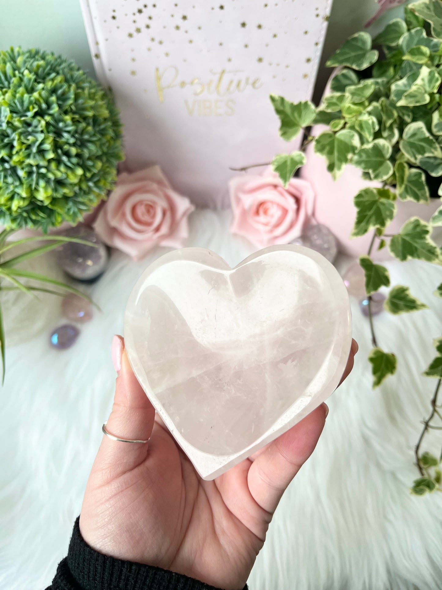 Rose Quartz Heart Bowl