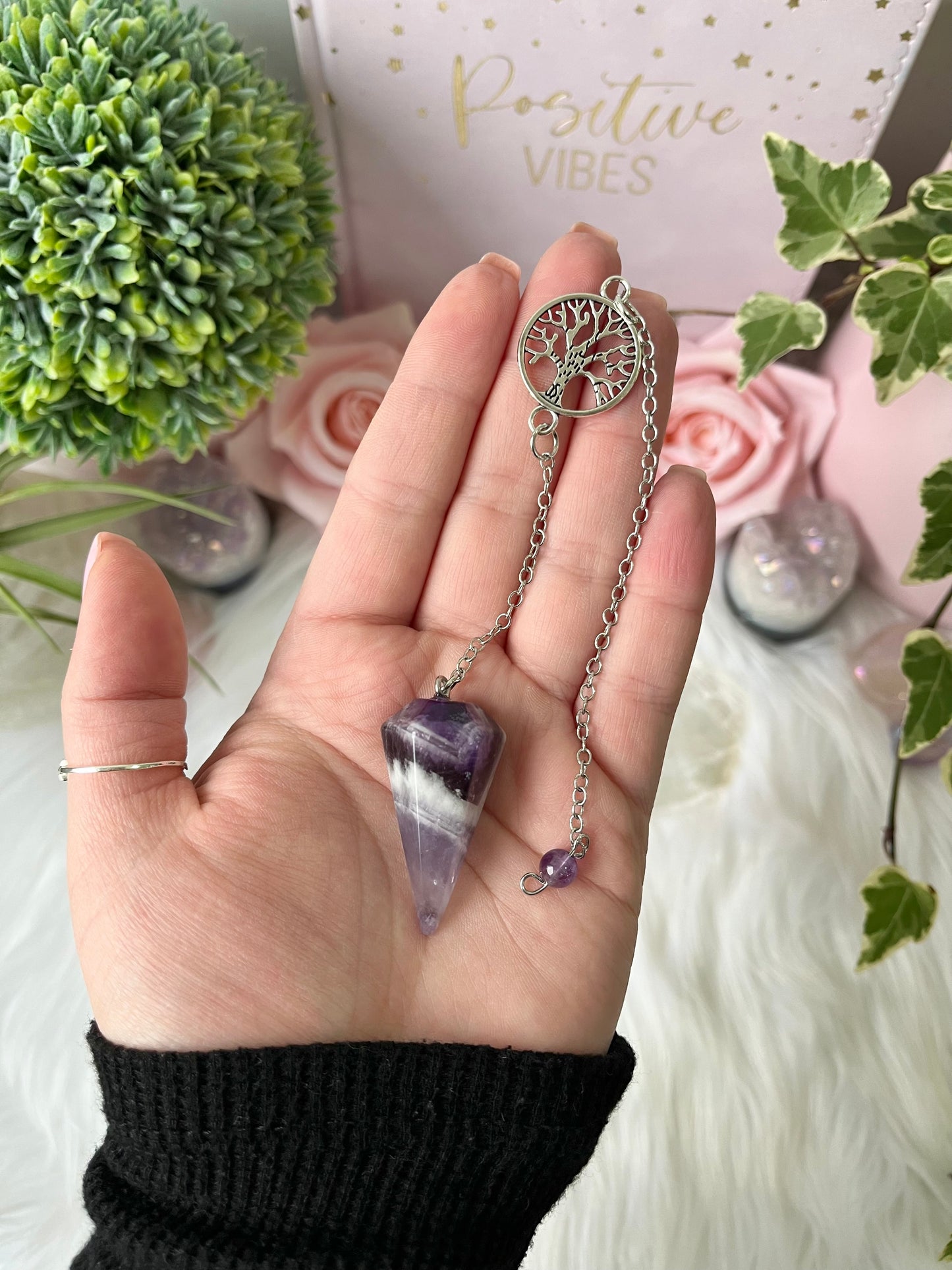 Dream Amethyst Tree of life pendulum