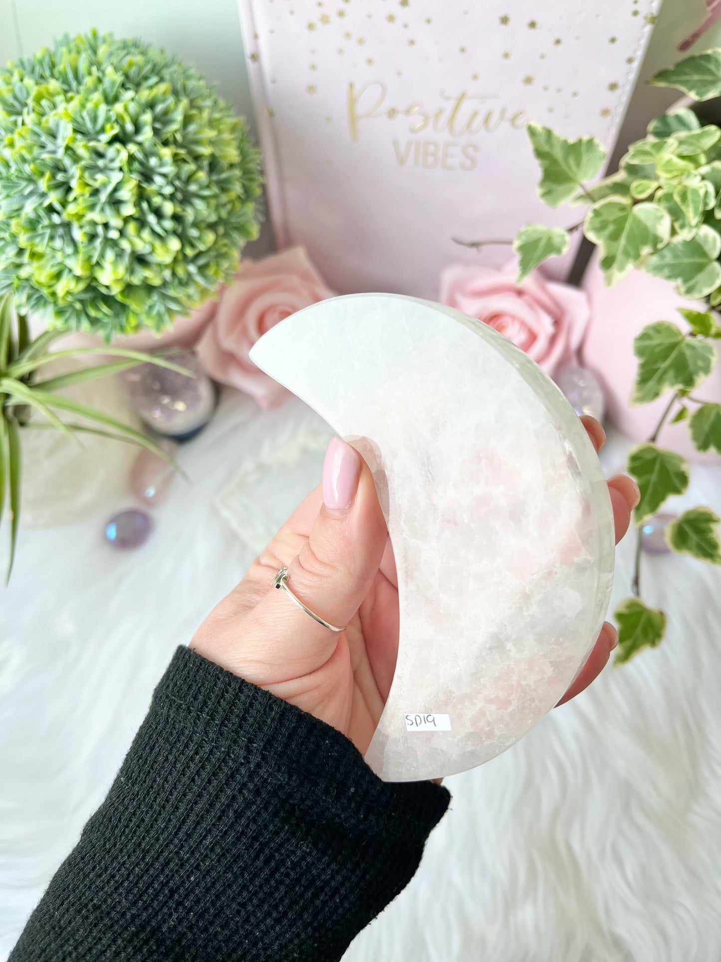 Selenite Cleansing Moon