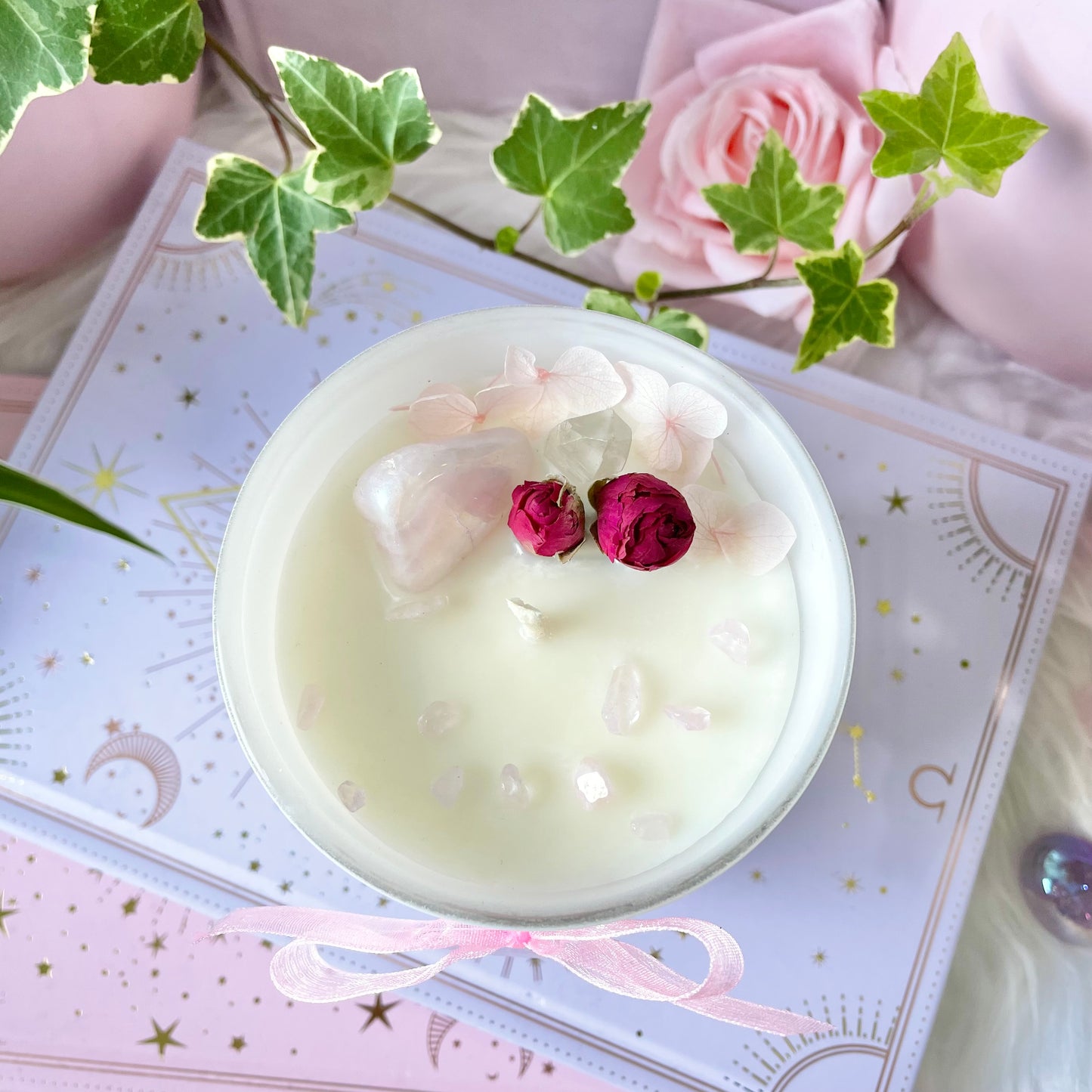 Divine Love Deluxe Crystal Candle