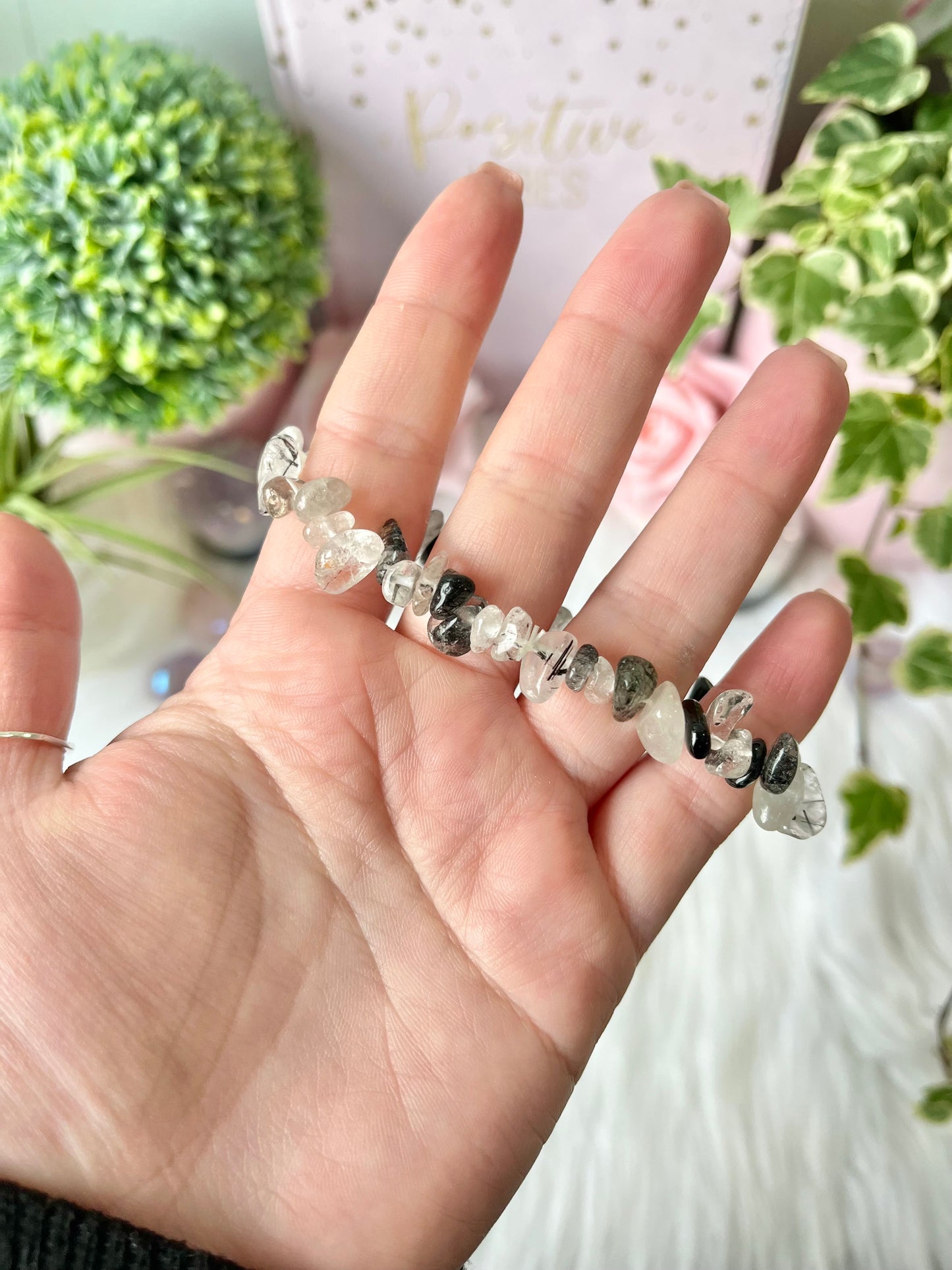 Tourmaline Quartz Chip Bracelet