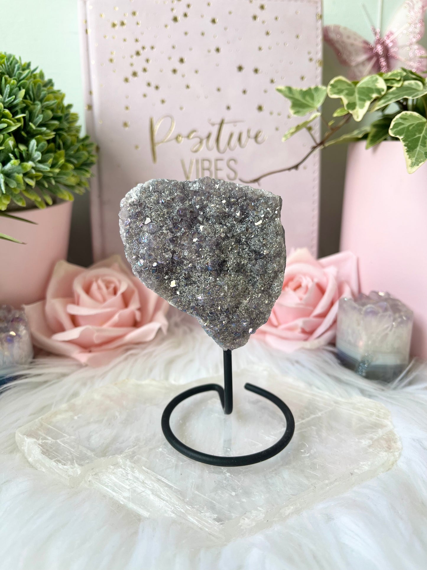 Amethyst Aura on stand