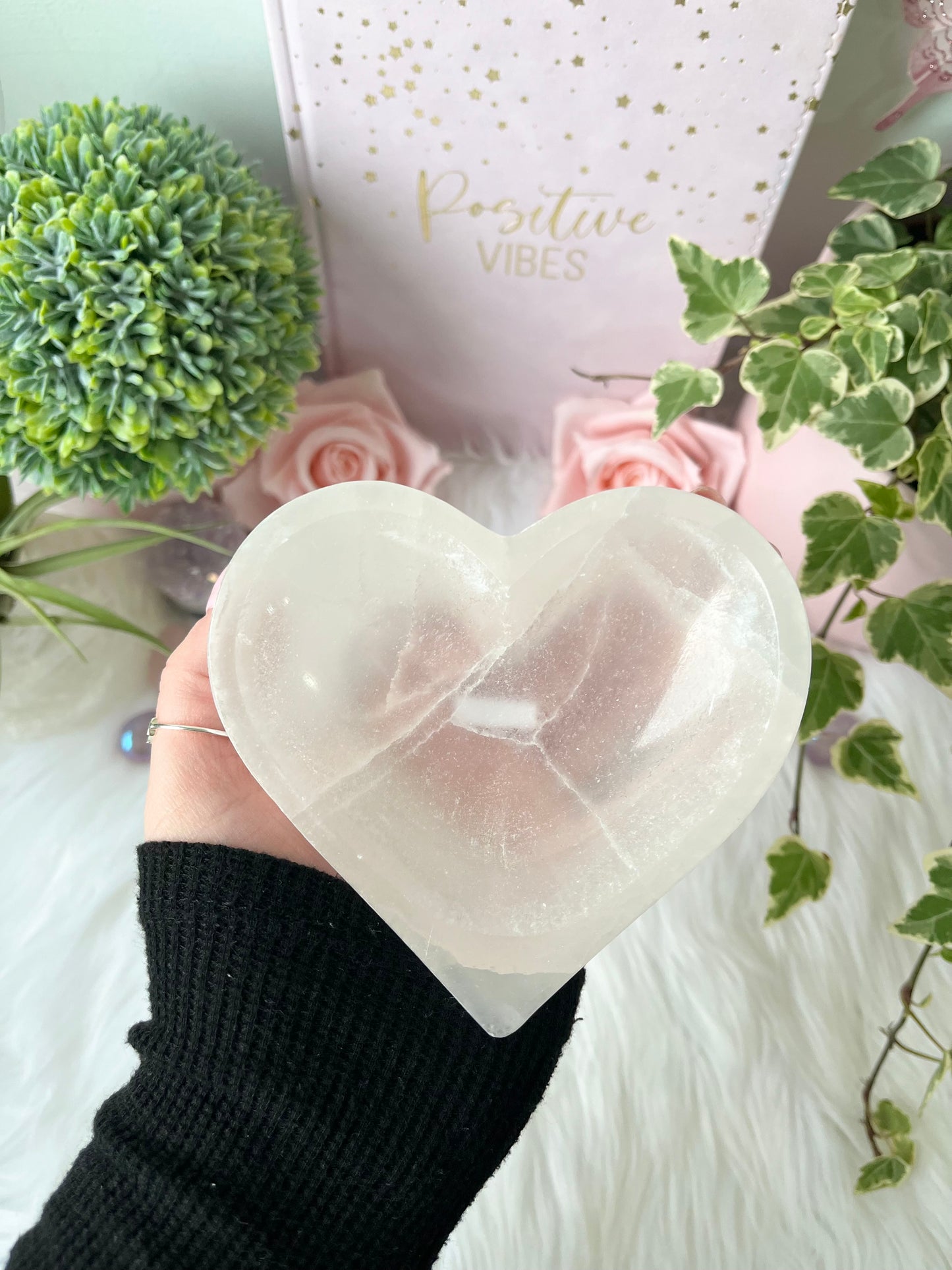 Selenite Heart Bowl