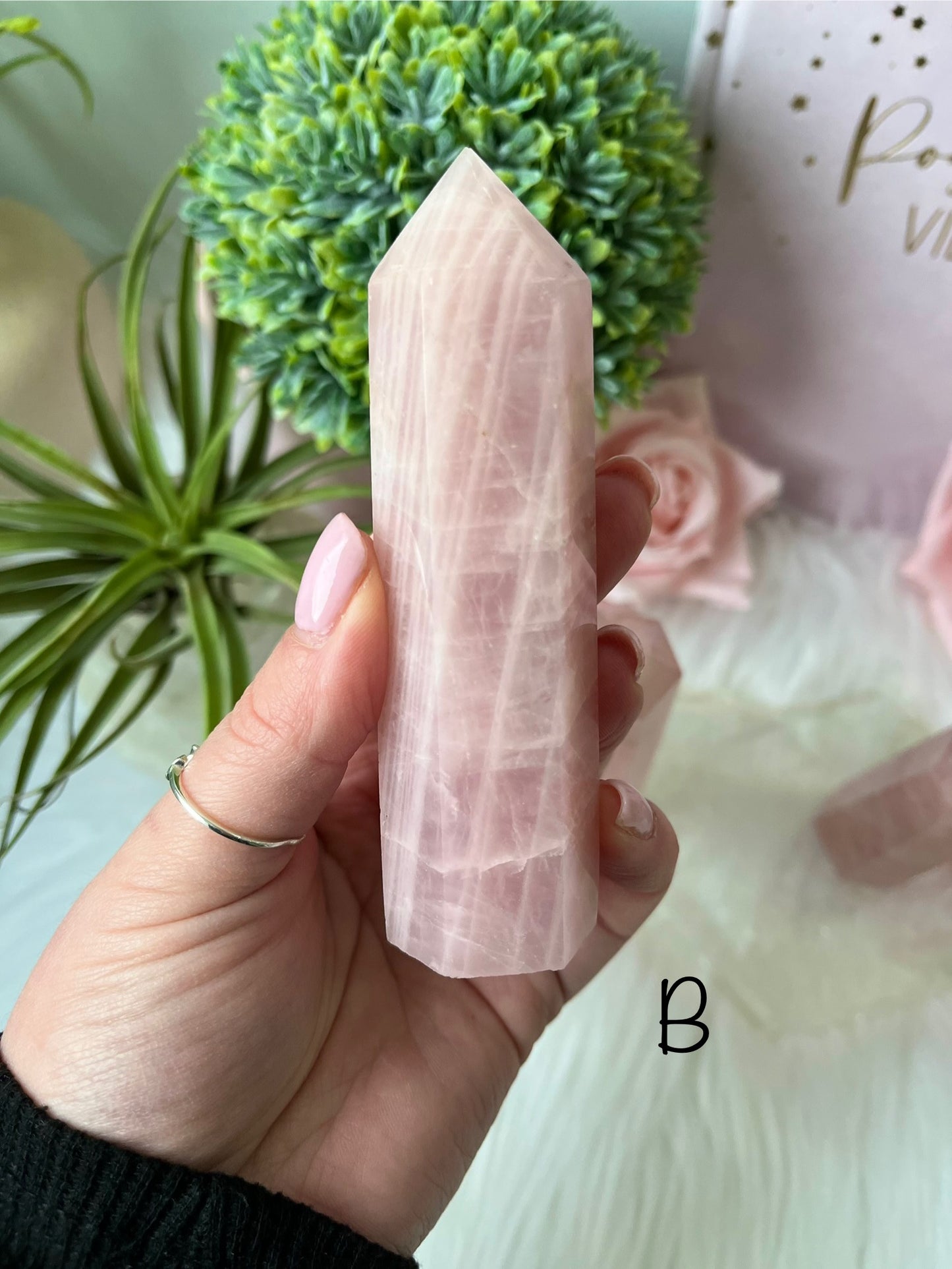 Madagascan Rose Quartz Towers