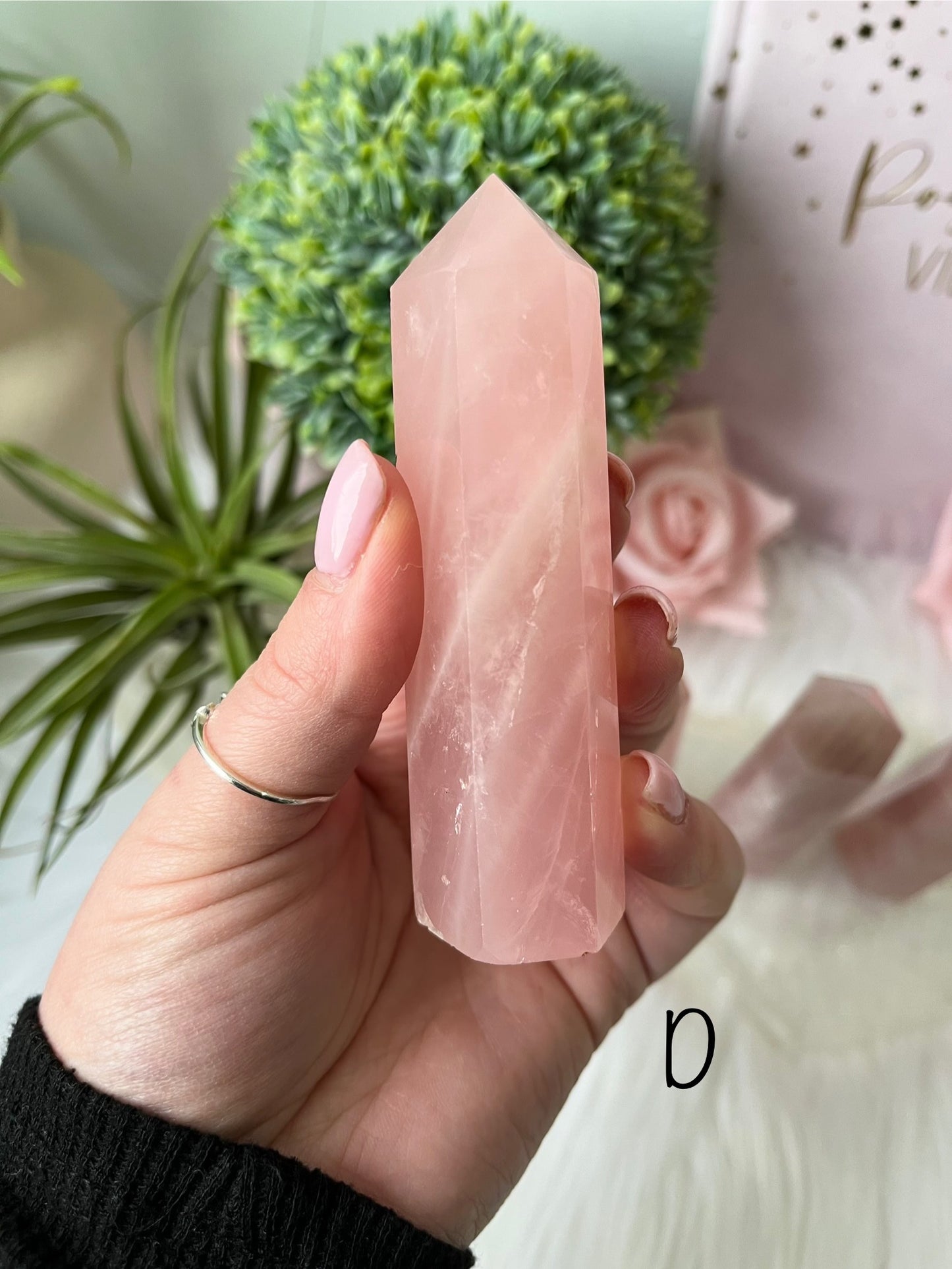 Madagascan Rose Quartz Towers