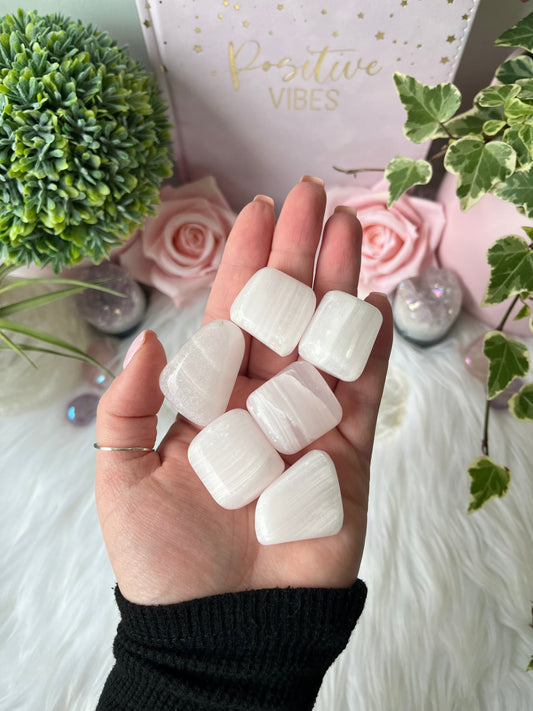 Pink Mangano Calcite Tumbles