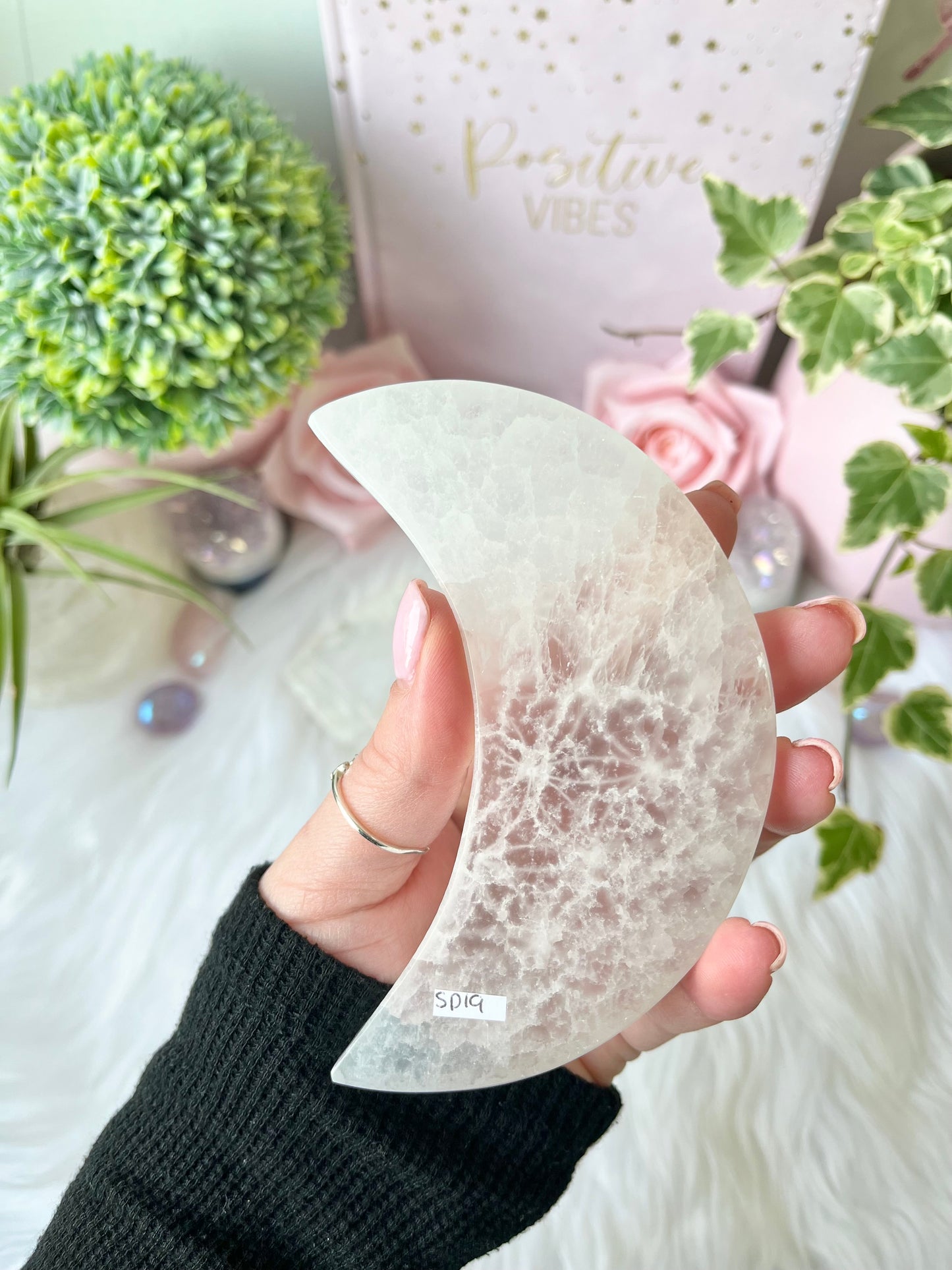 Selenite Cleansing Moon