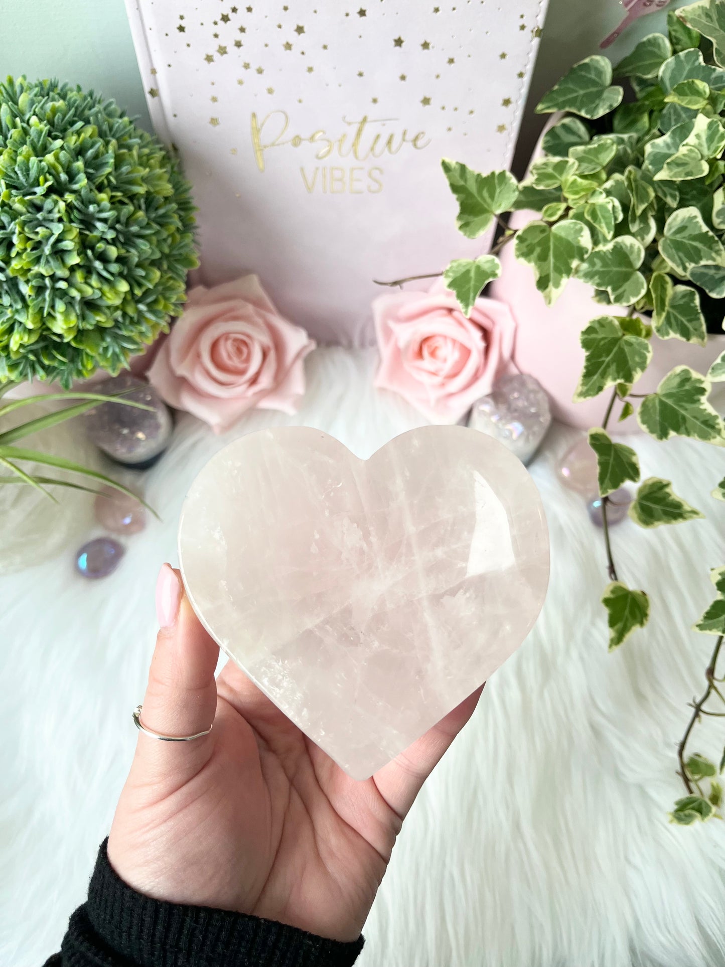 Rose Quartz Heart Bowl