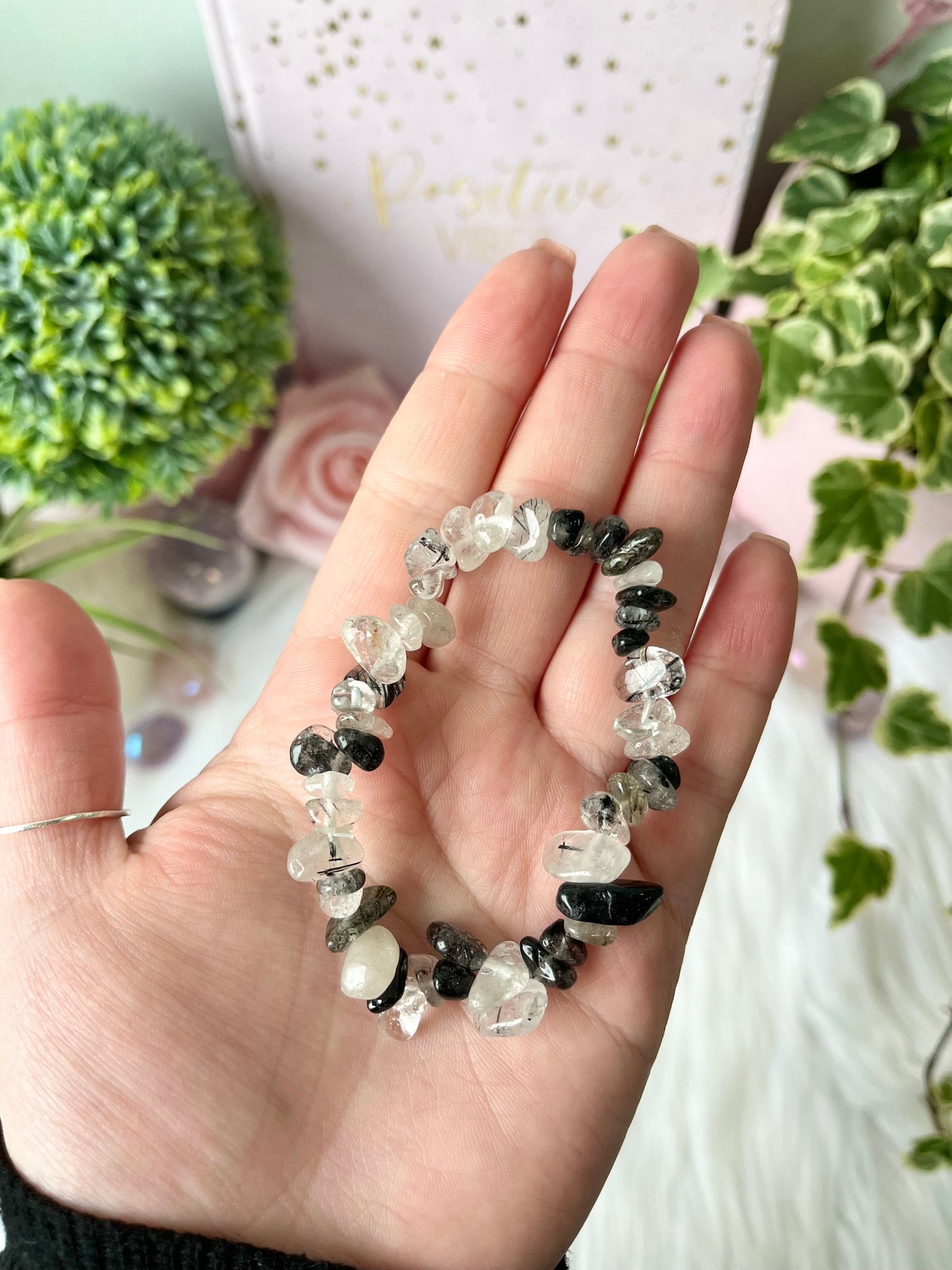 Tourmaline Quartz Chip Bracelet