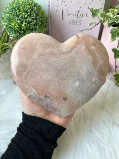 XL Pink Amethyst Heart