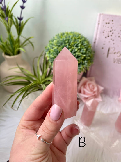 Madagascan Rose Quartz Small Towers