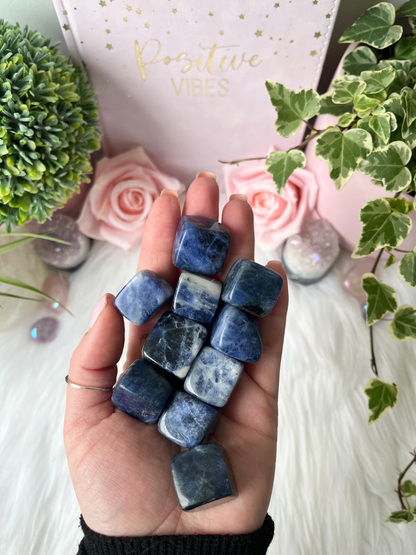 Sodalite Cube Tumbles