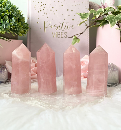 Madagascan Rose Quartz Small Towers