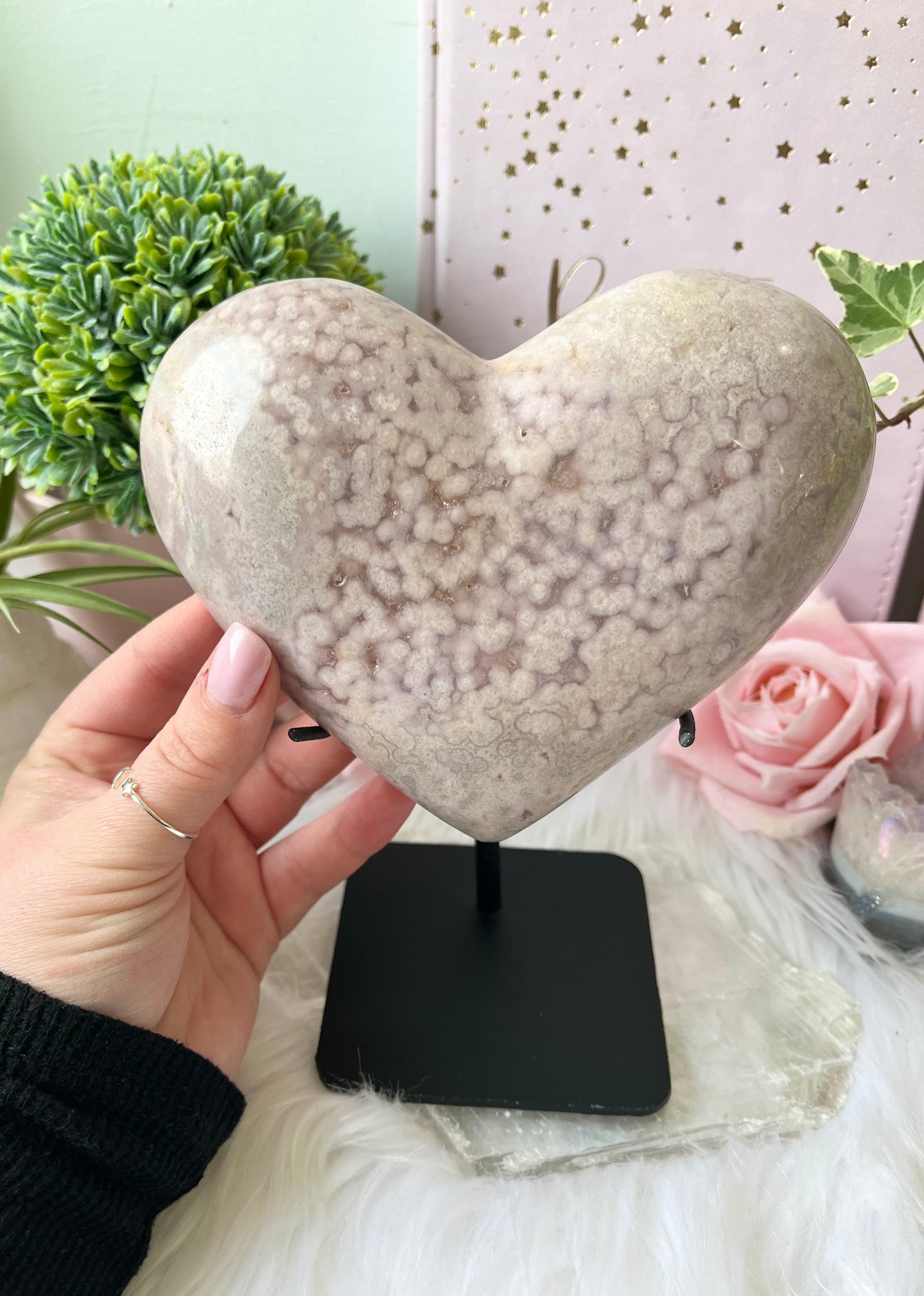 Pink Amethyst Heart
